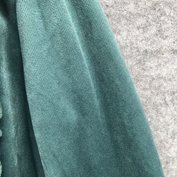Airshiner Girls Size 10 Green Velvet Dress Long Sleeve Ruffle Holiday Fall 140 - Picture 6 of 10